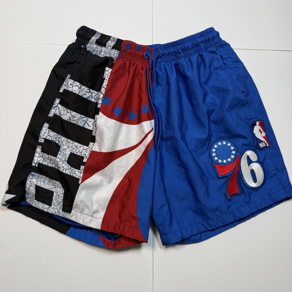 Philadelphia 76ers Shorts Mens Small Blue Red City‎ Edition Retro Pro Standard